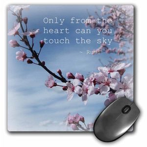 3dRose LLC 8 x 8 x 0.25 inches Mouse Pad, la inspiración zen Cherry Blossom Rumi Floral Sabiduría Citas (MP _ _ _ _ _ _ _ _ _ _ 30863 _ _ _ _ _ _ _ _