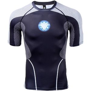 Iron Man 3 - Camiseta de compresión para hombre, impresión 3D, manga corta