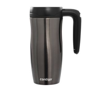 Contigo Autoseal Randolph taza de viaje, de acero inoxidable, con traba a botón, 16 onzas, Gris plomizo