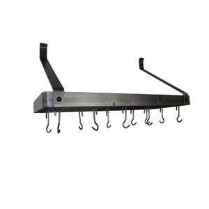 enclume Handcrafted 36" Gourmet Deep estante pared rack Hammered Acero
