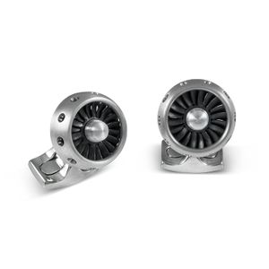 Deakin y Francis Fundamentals Plata Aluminio cepillado Motor de turbina Mechanicals Jet gemelos