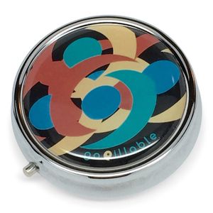 gopillable Medianoche Swirl Caja decorativa de píldora para bolsillo o bolso