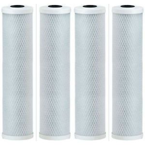 Hydronix CB-25 – 1005 nsf Block Filtros de Carbono Compatibles 2.5" OD x 9 7/8" longitud, 4 unidades, 5 micrones por CFS