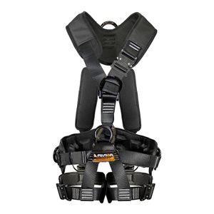 Arnés 23kN S negro acolchado resistente ajustable Zipline