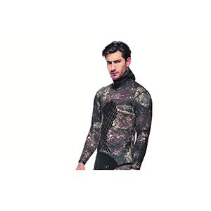 Seac Kama 3.5 mm traje de neopreno chamarra de los hombres, café camuflaje, grande