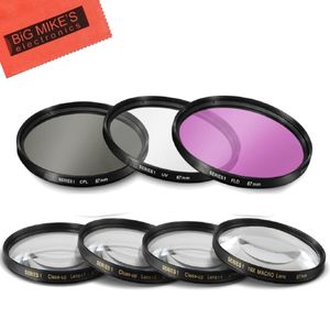 67 mm de revestimiento múltiple 7 Piece Set Incluye 3 PC Kit de filtro (uv-cpl-fld-) y 4 PC Close Up de filtro filtro Set (+ 1 + 2 + 4 + 10) para cáma