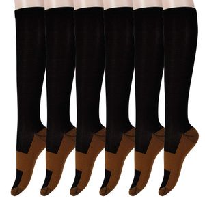 Graduado calcetines de compresión de cobre 6 pares anti fatiga, Rodilla Alta Calcetines para los hombres las mujeres Alivio de Dolor Ache stockings-15