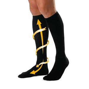 Cabeau bambú calcetines de compresión para viaje – Calcetines para mantener tus pies frescos, seco y cómodo – mejorar la circulación, L, Negro