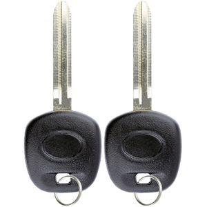 KeylessOption llave completa de arranque con chip para repuesto, transpondedor en blanco compatible con chip de punto, 2 unidades