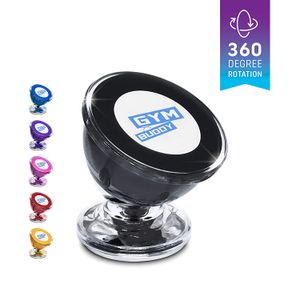 Soporte magnético para teléfono de Gym Buddy – Soporte para teléfono móvil de metal – Se adapta a cualquier smartphone – rotación de 360 grados, fuert
