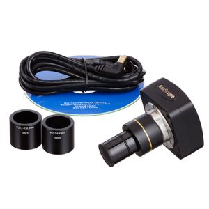 AmScope MU1000 - Microscopio digital para imágenes fijas y de vídeo (10 MP, 40 aumentos, lente de reducción de 0,5 aumentos, tubo ocular o montura en