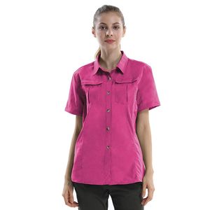 Camisa de pesca para mujer, secado rápido, protección contra rayos ultravioleta convertible, manga larga, senderismo, camping
