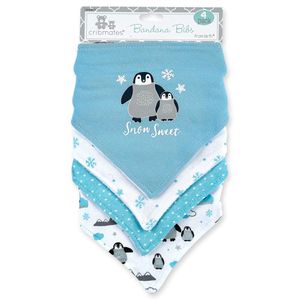 Cribmates Cribmates Bandana baberos 4 unidades, azul claro, talla única