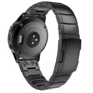 MoKo - Correa de repuesto de acero inoxidable para reloj inteligente Garmin Fenix 5/5 Plus/Forerunner 935/Approach S60, ajuste rápido, 0.866 in