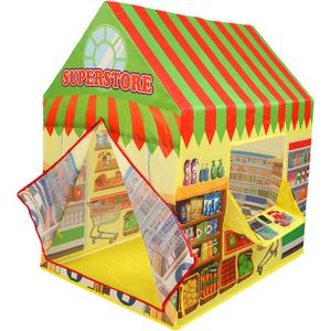 Kiddie Play Supermarket Playhouse - Tienda de campaña para niños y niñas, juguete de interior y exterior