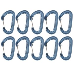 Fusion – Climb contigua Wire Gate Modificado D Forma Mosquetón Azul 10-pack