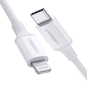 Cable USB C a Lightning de Ugreen, certificado por MFi, compatible con entrega de alimentación, carga rápida sincronización con cargador tipo C PD, co