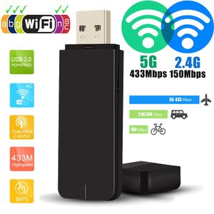 ehub4you 5G 2.4G Dual Bands 600Mbps WiFi USB Dongle Stick Adaptador para MAG 250, MAG 254, MAG 256, MAG 270, Laptop, PC, Windows