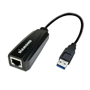 Diamond UE3000 adaptador de red, USB A RJ45, USB 3.0 a 10/100/1000 Gigabit Ethernet Lan para Windows 10, 8.1, 8, 7, Mac OS, Linux OS y cromado OS (UE3