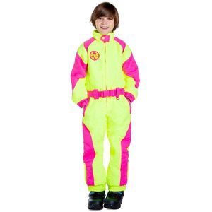 Tipsy Elves – Traje de esquí unisex para niños, color amarillo neón