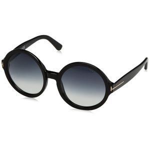 Tom Ford Juliette Ronda anteojos de sol en negro brillante ft0369 01B – 55