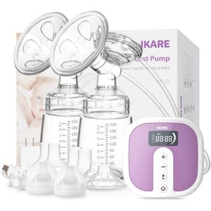 Bombas de leche eléctricas dobles IKARE - Bomba portátil para lactancia de grado hospitalario con 5 modos y 45 niveles - Bomba de leche recargable sil