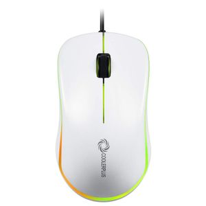 Coolerplus - Ratón óptico con cable USB de 3 botones (1000 DPI, diseño ergonómico para ordenador portátil, PC, Mac Book, color negro)