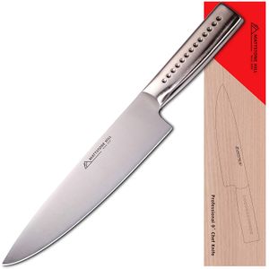 MATTSTONE HILL Chef Knife 9 Inch - Full-tang Professional Heavy Duty 9" Cook's Knife, Ultra Sharp Kitchen Knife With Forged German High Carbon Steel B