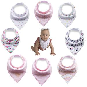 Bebé bandana Drool baberos de, 100% algodón orgánico, suave y ultra absorbente Conjunto de 8 – por olyssa & Co