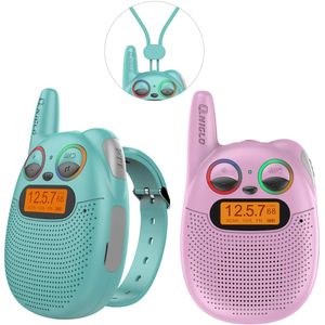 Walkie Talkies de FRS con FM, Walkie Talkies portátil y recargable para niños, hasta 2 millas Walkie Talkies para bicicleta, senderismo, camping, corr