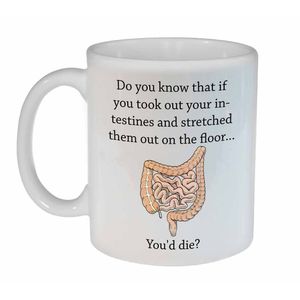 Funny intestinal hecho de café o té – Taza de enfermera Doctor regalo regalo – Estudiante de Medicina regalo