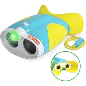 Prismáticos de juguete para niños y niños pequeños – Prismáticos de juguete para niños con linterna – Prismáticos cómodos para la cara para niños pequ
