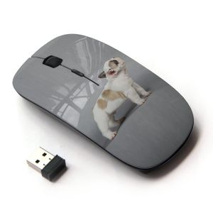 koolmouse [óptico 2.4 G mouse inalámbrico] [French Bulldog Puppy Gris Perro]