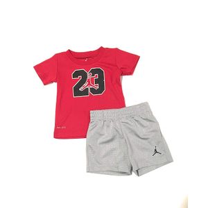 Jordan Jumpman 23 Logo Juego de playera y corta lobo gris talla de 12 meses