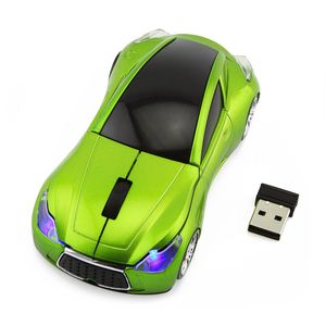 Ratón de coche inalámbrico, 3C Light Cool 3D Sport con forma de coche ratón óptico Gaming Mice con DPI 1600 ajustable con receptor USB adecuado para P