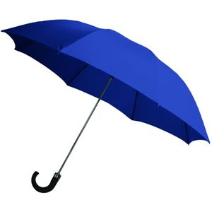 rainbrella 2-Fold Auto Paraguas abierto con funda y mango de plástico gancho, Azul, 42"