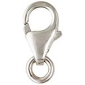24 QTY. 8 mm de broche con forma de pinza. Con Jump anillo plata de ley 925. Abiertas por jensfindings