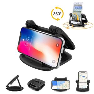 Cell Phone Holder for Car Dashboard, Car Phone Mount Cradle, Strong Sticky Gel - 360 Degree Rotatable, Universal Compatible with iPhone Xs Max XR X 6S