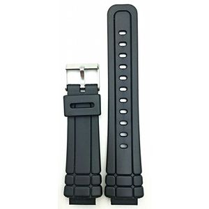 16 mm Negro hule Watch Band – -Material cómodo y duradero PVC