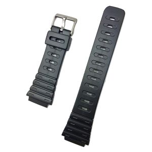 20 mm Negro hule Watch Band – -Material cómodo y duradero PVC