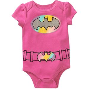 DC Comics Batgirl Glitter Arco Iris Logo bebé niñas Body Dress Up Outfit