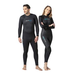 Aqua Blue - Traje de neopreno para hombre y mujer, 0.118 in, muy elástico, perfecto para surf, buceo, esnórquel, todos los deportes acuáticos.