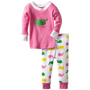 Nuevo Pijama para bebé niña ballenas orgánico pijama