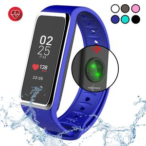 MyKronoz zefit3hr – Actividad Tracker con visualización táctil de color, Smart notificaciones y Heart Rate Monitor, Plateado/Azul