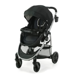Graco Modes Pramette - Cochecito | Cochecito de bebé con modo de cuna verdadero, asiento reversible, plegable con una mano, almacenamiento adicional.